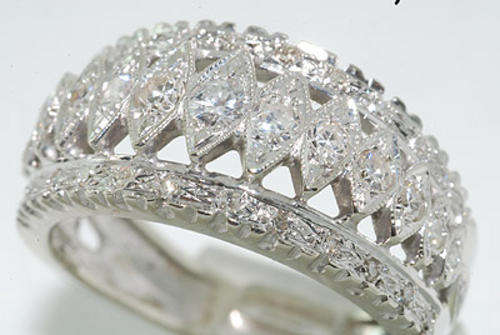 ELEGANT 1.00CT ANTIQUE ROUND CUT DIAMOND WEDDING BAND **VS**