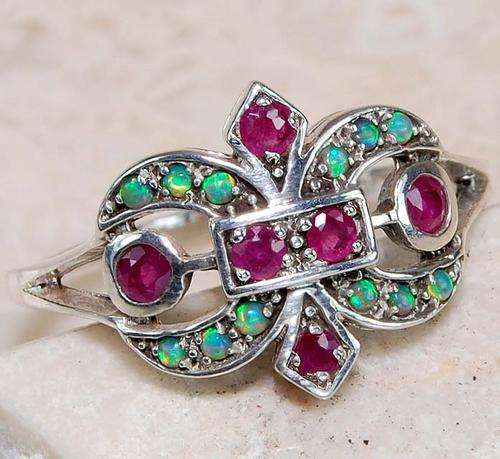 **ON PROMOTION* RUBY & OPAL RING **FREE SHIPPING**