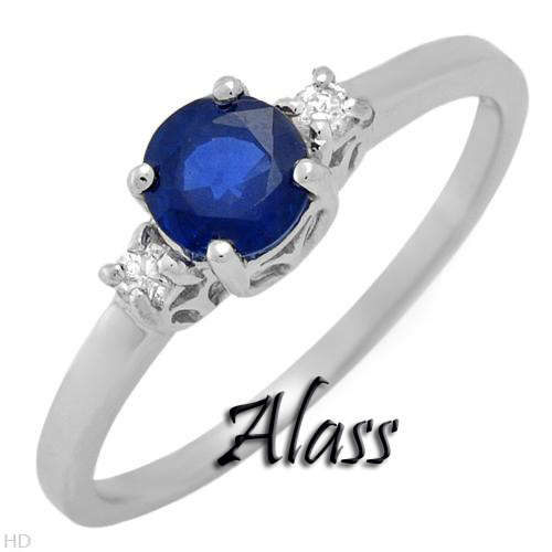 BEAUTIFUL 0.60CT SAPPHIRE & DIAMOND RING