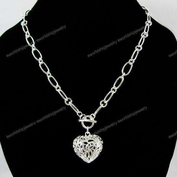 ***UNIQUE*** 45cm sterling silver chain with heart pendant