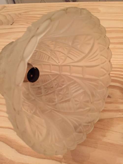 Pressed glass light shade