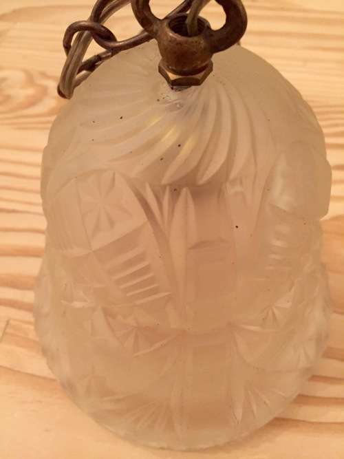 Pressed glass light shade