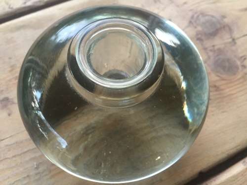 Vintage glass ink well paperweight