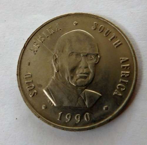 1990 one rand coin circulated