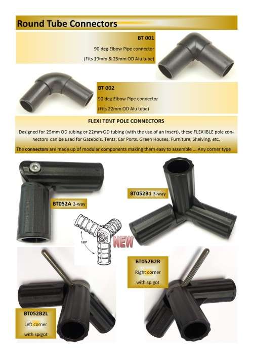 Flexi Tent Pole Connector (4 arm) T