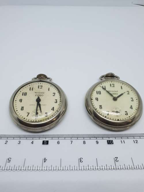 2 x Westclox Zobo pocket watches - WORKING