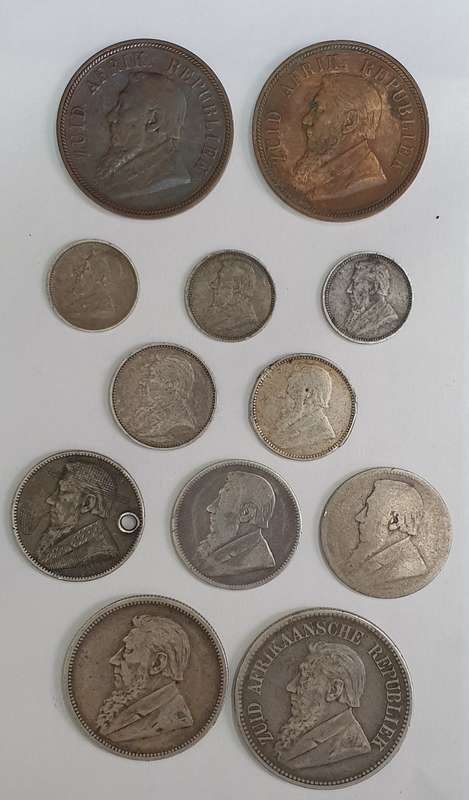 COLLECTION OF ZAR COINS (12 IN TOTAL - 10 SILVER & 2 BRONZE)