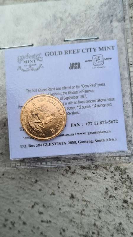2020 1/10 OZ Krugerrand- In pouch & with certificate- Gold is on the up!