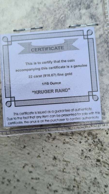 2020 1/10 OZ Krugerrand- In pouch & with certificate- Gold is on the up!