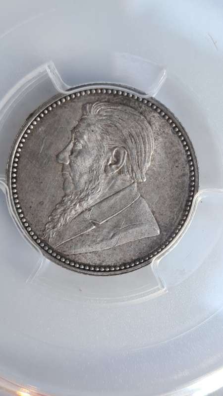 1892 ZAR 6p - PCGS - Mint state rarity - Valuable, beautiful coin