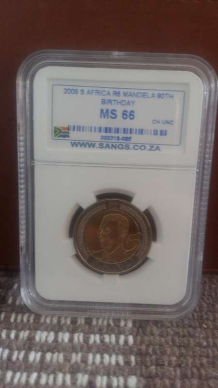 MANDELA 2008 R5 BIRTHDAY COIN
