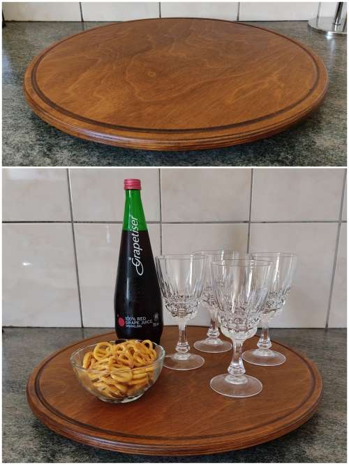 45cm Lazy Susan Turntable (Imbuia Stain)