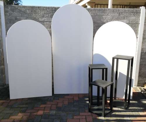 BLACK FRIDAY SPECIAL 6 Piece Wooden Arch Backdrop/Display Stands Set (Details in Description)