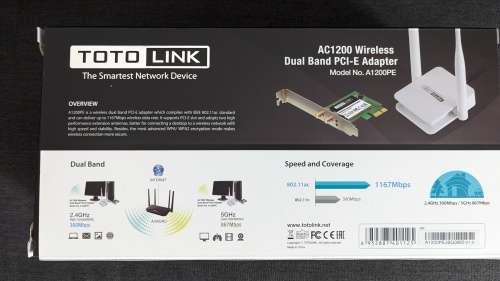 Totolink A1200PE Wireless Dual Band PCI-E Adapter WIFI Card