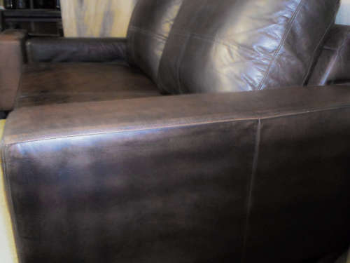 CORI CRAFT MALA DOUBLE SEATER SOFAS ZAMBEZI BROWN - GENUINE LEATHER