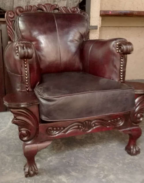 LIMITED EDITION - Rosary Ball and Claw Leather Arm Chairs