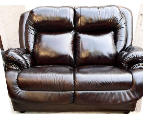CORICRAFT ETOSHA 3 PIECE RECLINER SET- GENUINE LEATHER  BUFFED CHOCOLATE