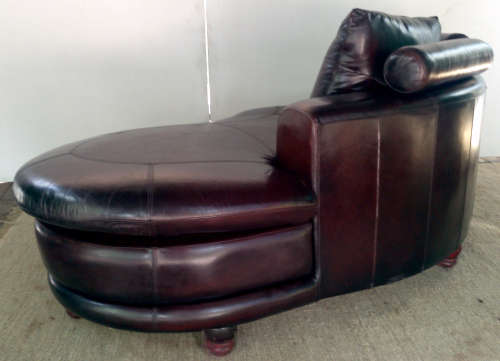 Modern U Lounge Suite - Genuine Leather Oxblood