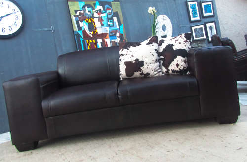 CORICRAFT TERRY LEATHER LOUNGE SUITE - OXBLOOD QUALITY SALE NOW ON!!