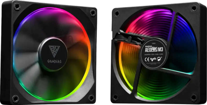 Gamdias Aeolus M3 120mm aRGB Case Fan x 2