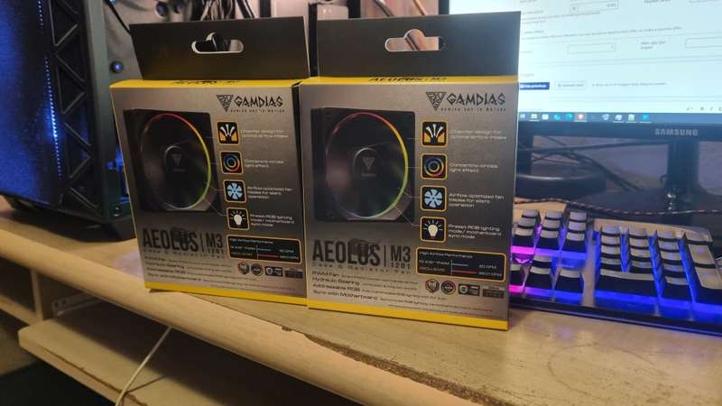 Gamdias Aeolus M3 120mm aRGB Case Fan x 2