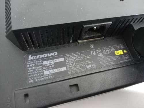 Lenovo ThinkVision 19.5-inch LED Backlit Monitor | VGA Port |  Tiltable | Widescreen | Power Cable