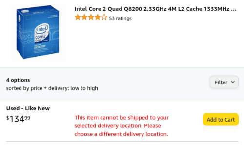 LGA775 | Intel Core 2 Quad Q8200 CPU @ 2.33GHz | Tested & Working 100% | Retail: R2384