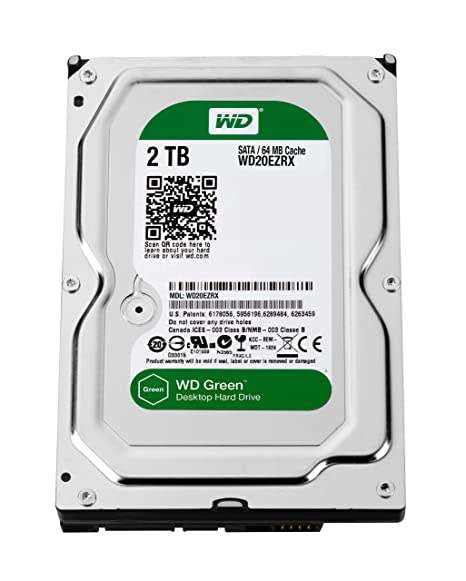 2TB Western Digital Green Hard Drive (Sold Each) | 100% Health | Windows 10 Pro