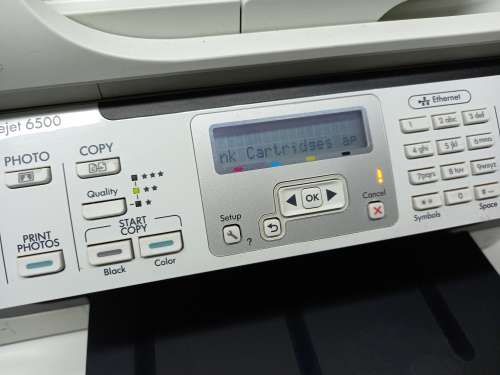 Retail: R9083 Online | HP OfficeJet 6500 Plus All-in-One Inkjet Printer | Paper Jammed | For Refurb
