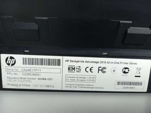 Powers On & Connects To PC | HP Deskjet Ink Advantage 2515 | Print/Scan/Copy | No Ink Cartridges