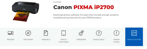 Powers On & Connects To PC | Canon Pixma iP2700 | No Ink Cartridges