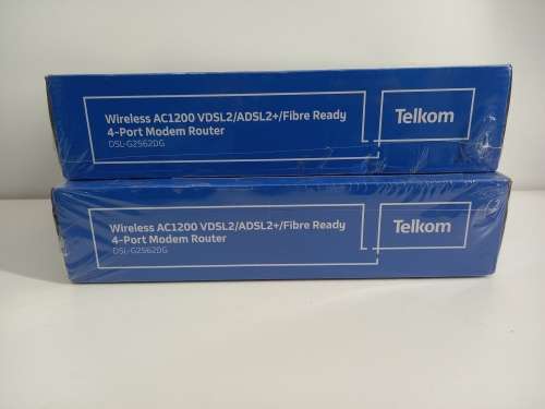 Retail: R2199 Each | 2 x Brand New Sealed D-Link Router/Fibre Ready Router (Telkom Branded)