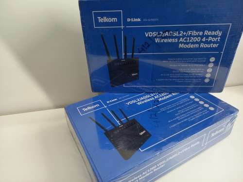 Retail: R2199 Each | 2 x Brand New Sealed D-Link Router/Fibre Ready Router (Telkom Branded)