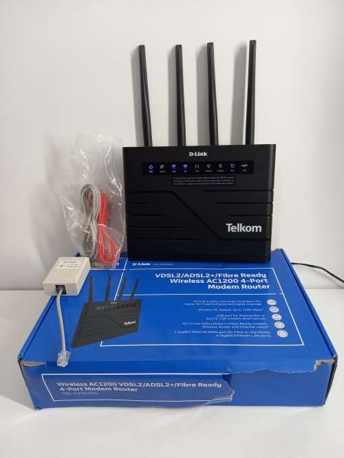 Retail: R2199 | Like New D-Link Router/Fibre Ready Router (Telkom Branded) | Opened Box + More