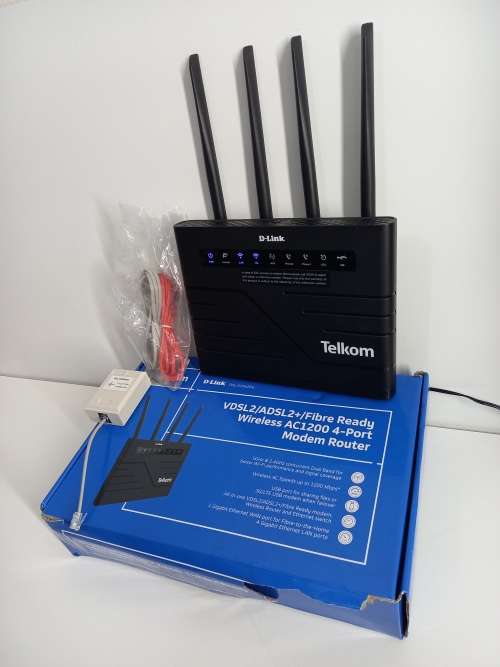 Retail: R2199 | Like New D-Link Router/Fibre Ready Router (Telkom Branded) | Opened Box + More