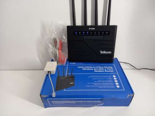 Retail: R2199 | Like New D-Link Router/Fibre Ready Router (Telkom Branded) | Opened Box + More