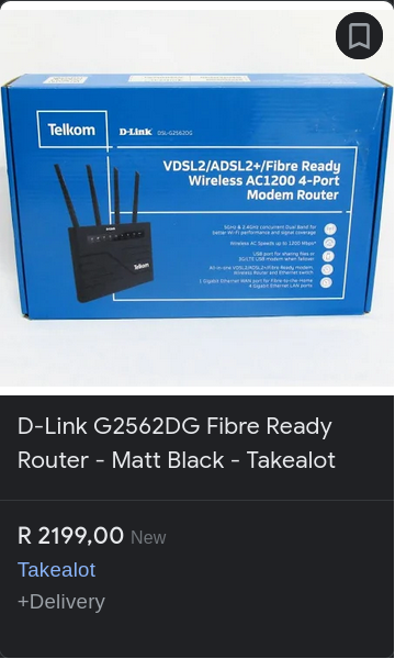 Retail: R2199 | Like New D-Link Router/Fibre Ready Router (Telkom Branded) | Opened Box + More