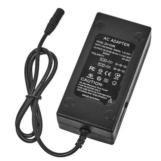 12v To 24v Universal Charger - 8 Pin Connectors - 7 Voltage Options - For Laptops, Routers, Monitors