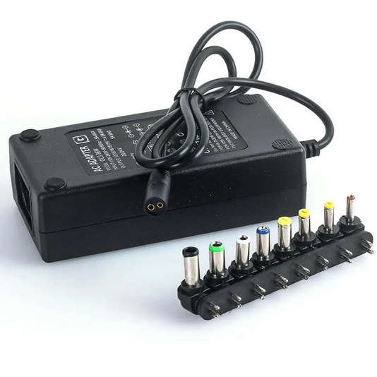12v To 24v Universal Charger - 8 Pin Connectors - 7 Voltage Options - For Laptops, Routers, Monitors