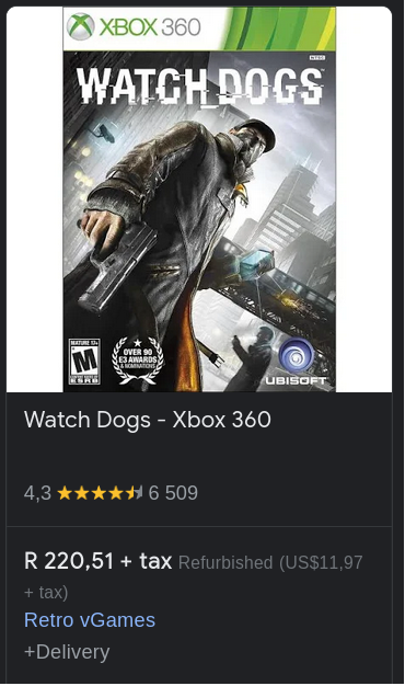 [Xbox 360 Games] Watch Dogs | R220 Online | Limited Deal!