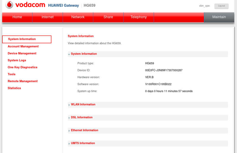 Verified Tested - Huawei HG659 4 Port Home Gateway Router - Easy Admin Access & Setup Method
