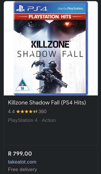 Killzone Shadow Fall - Original PS4 Game (Only One Left)