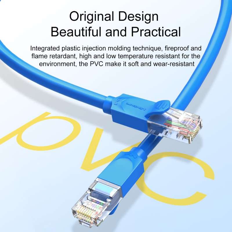 Mindpure RJ45 Network Cable - CAT6 LAN For Ethernet - Connect Laptops, Towers, Routers & Much More