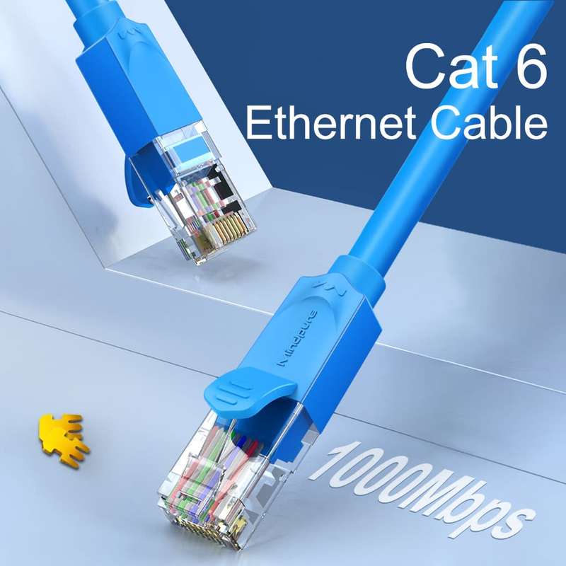 Mindpure RJ45 Network Cable - CAT6 LAN For Ethernet - Connect Laptops, Towers, Routers & Much More