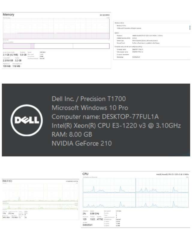 Dell Precision T1700 Workstation - 3.50GHz - 8GB Ram - 1TB - Intel Xeon Quad Core