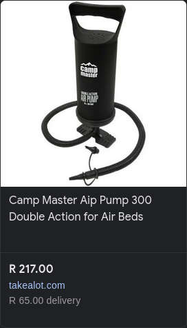 Camp Master Air Pump