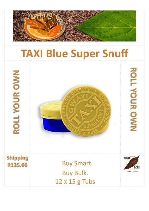 TAXI BLUE SNUFF (Bulk Buy) 12 x 15g Packs