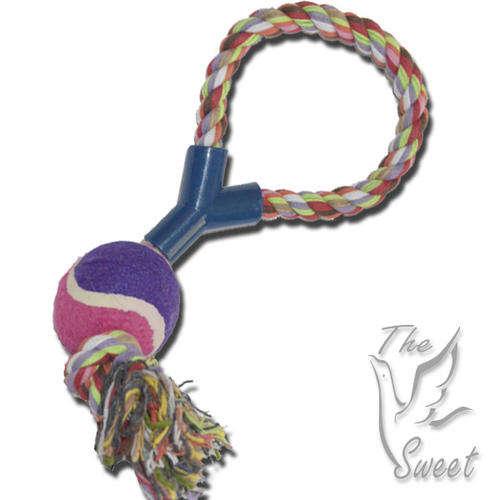 Single Ball on Rope Loop - Rope Toy for Dogs