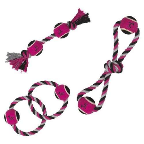 6 PC COMBO OF TOYS ON A ROPE FOR DOGS