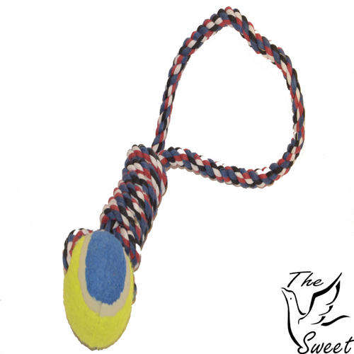Ball on a rope loop - Rope Toy for Dogs